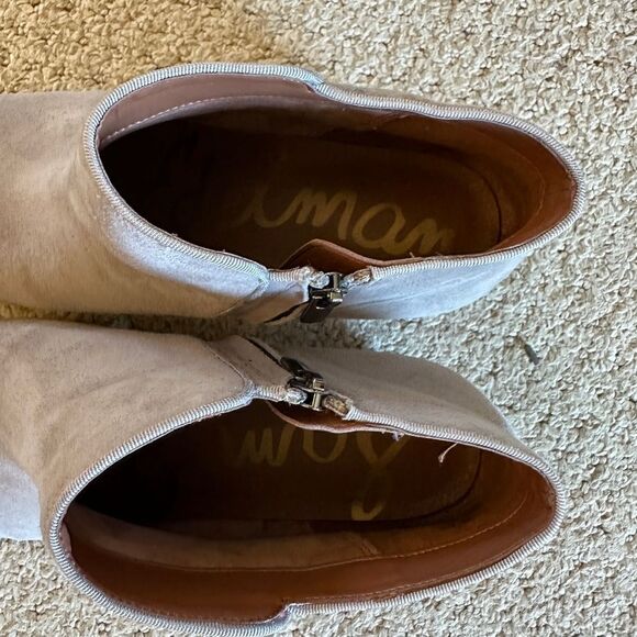 Sam Edelman Suede Ankle Bootie Petty Gray Size 10 W - Picture 7 of 10
